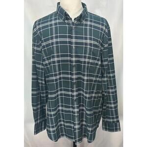 St. Johns Bay Easy Care Comfort Flex Button Up Green XL